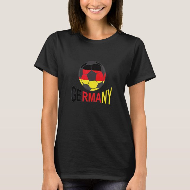 Deutschland Flaggenfußballteam Deutschland Spielzi T-Shirt (Vorderseite)