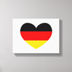Deutschland Flaggenherz Leinwanddruck