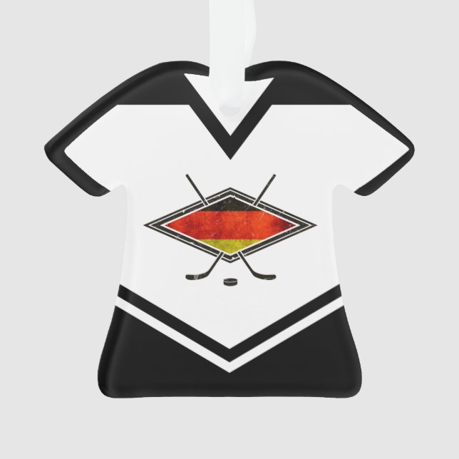 Deutschland Flaggenhockey-Logo, Name & Nummer Jers Ornament (Vorderseite)