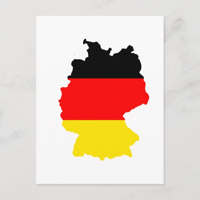Deutschland-Flaggenkarte Postkarte (Vorderseite)