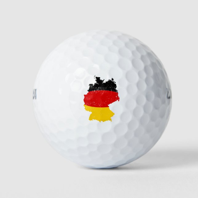 Deutschland Flaggenlandform Golfball (Vorderseite)