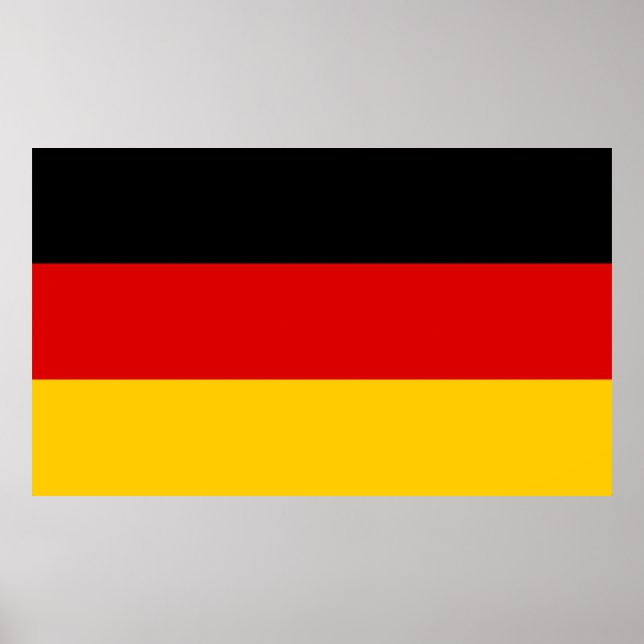 Deutschland - Flaggenqualität Poster (Vorne)