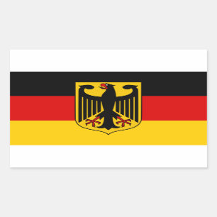 Deutschland - Flaggenqualität Rechteckiger Aufkleber
