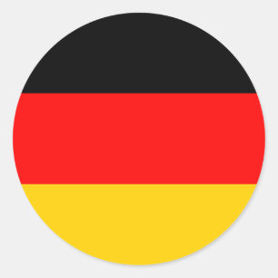 Deutschland Flaggenrundkleber Runder Aufkleber