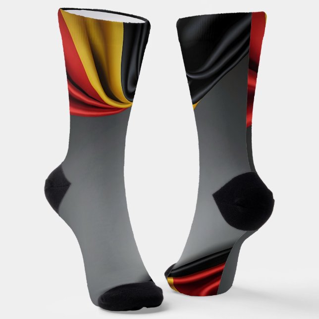 Deutschland Flaggenseidenstruktur Socken (Gewinkelt)