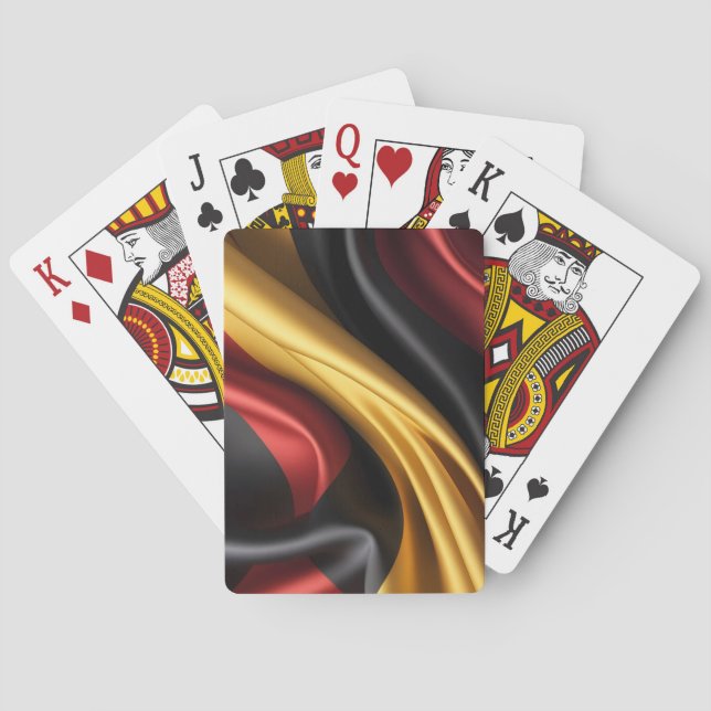 Deutschland Flaggenseidenstruktur Spielkarten (Rückseite)