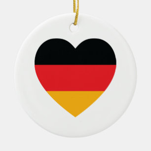 Deutschland Flaggenstaat Herzverzierung Keramikornament