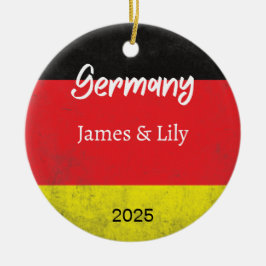Deutschland - Flaggenverzierung, Personalisiertes  Keramik Ornament