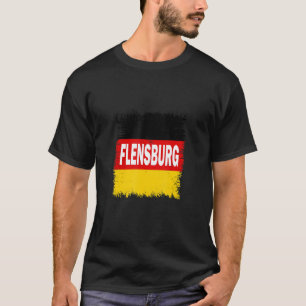 Deutschland Flensburg mit deutscher Flagge T-Shirt