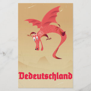 Deutschland Fliegendes Dragon Vintage Poster Briefpapier