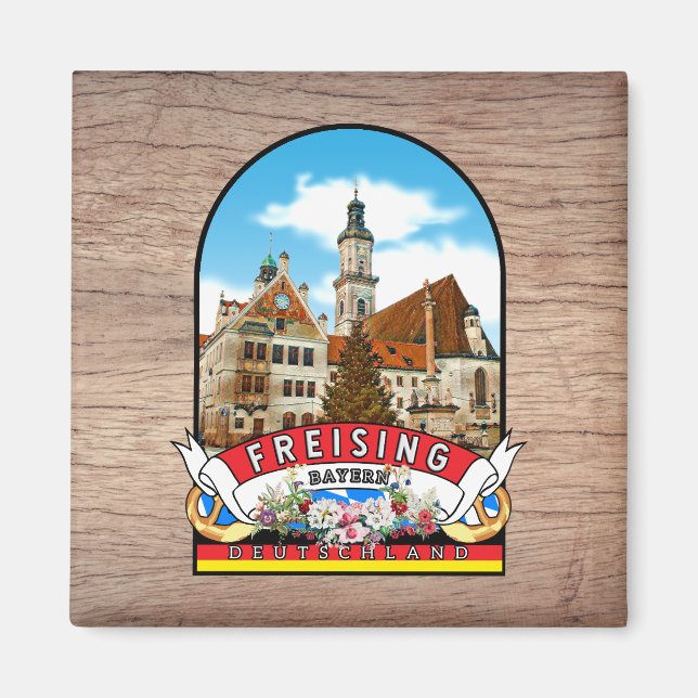 Deutschland Freising Vintage souvenir Magnet (Vorne)