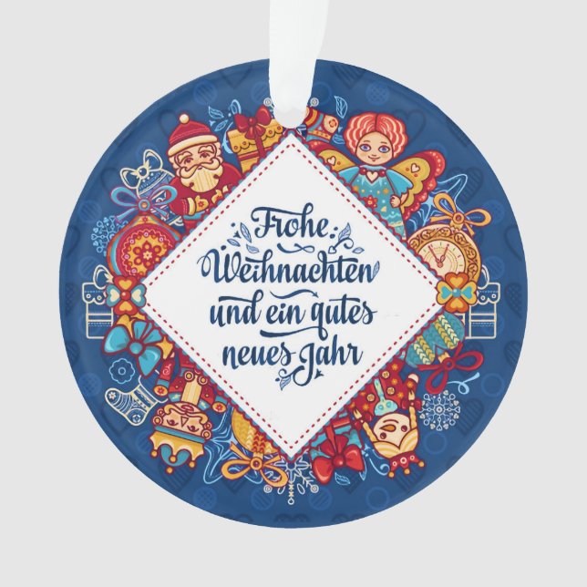 Deutschland Frohe Weihnachten Ornament (Vorderseite)