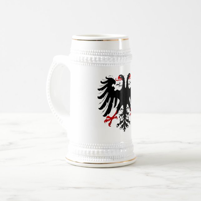 Deutschland für immer/Deutsches Großreich-Doppelad Bierglas (Vorderseite Links)