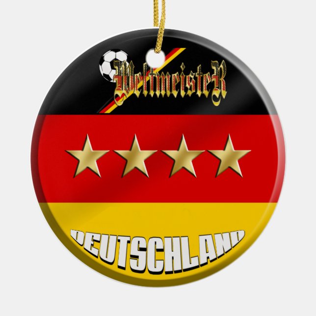 Deutschland-Fußball Keramik Ornament (Vorne)