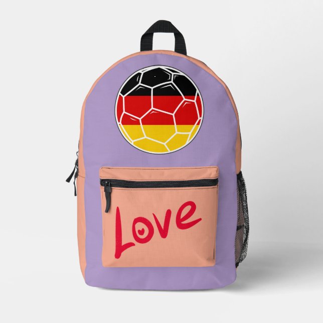 Deutschland Fußball Love Rucksack (Vorderseite)