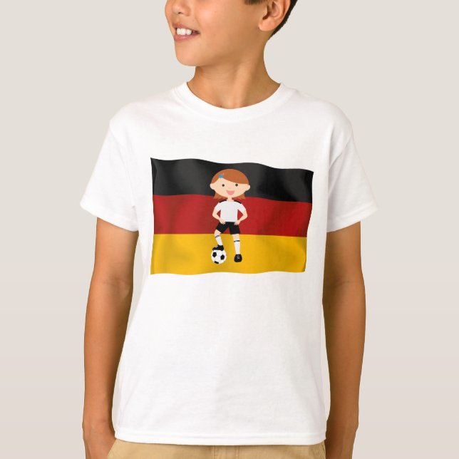 Deutschland Fußball Mädchen 3 T-Shirt (Vorderseite)
