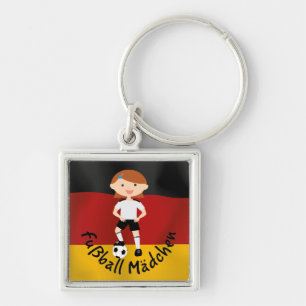 Deutschland Fußball Mädchen 3 v2 Schlüsselanhänger