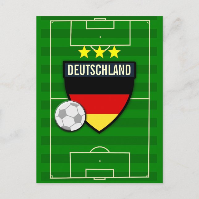 Deutschland Fußball Postkarte (Vorderseite)