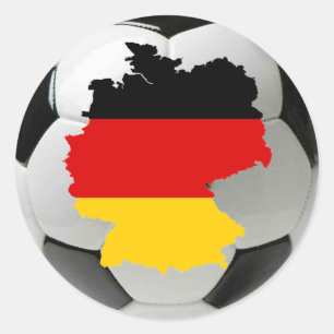 Deutschland-Fußball Runder Aufkleber