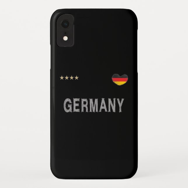 Deutschland Fußball Shirt Herz Case-Mate iPhone Hülle (Rückseite)