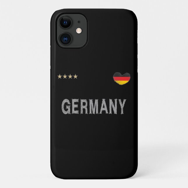 Deutschland Fußball Shirt Herz Case-Mate iPhone Hülle (Rückseite)