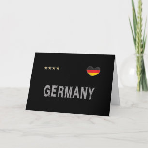 Deutschland Fußball Shirt Herz Karte