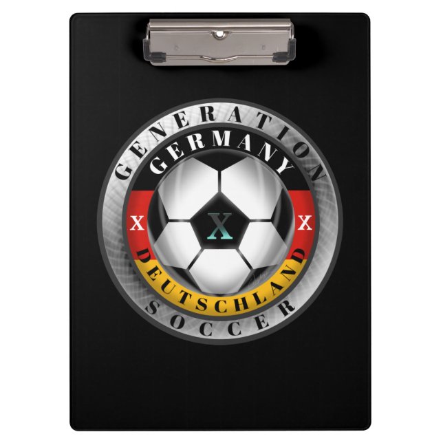 Deutschland Generation X Deutscher Fußball Klemmbrett (Vorderseite)