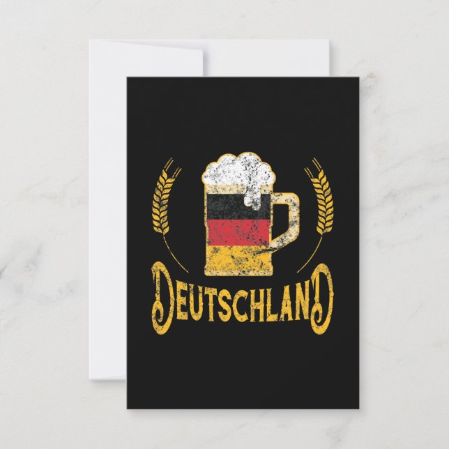 Deutschland German Flag Beer Lover Oktoberfest Karte (Vorderseite)