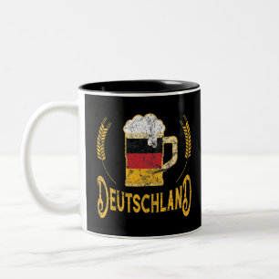Deutschland German Flag Beer Lover Oktoberfest Zweifarbige Tasse