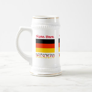 Deutschland German Flag Red Personalization Bierglas
