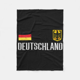 Deutschland Germany Flagge Fußball Fan Männer Frau Fleecedecke