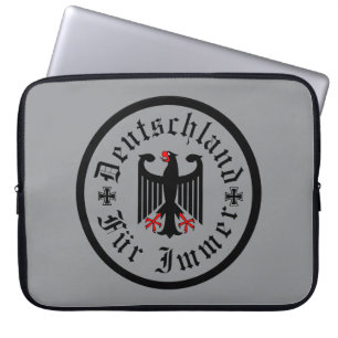 Deutschland/ Germany Forever/schwarzer Adler/Eiser Laptopschutzhülle