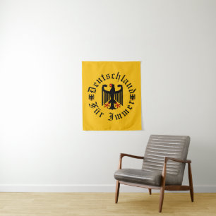 Deutschland/Germany Forever/schwarzer Adler nation Wandteppich
