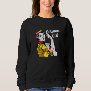Deutschland Girl Flag Kulturerbe Deutschland Roots Sweatshirt