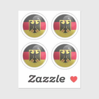 Deutschland - Glossy Circle Flag Aufkleber