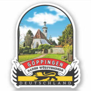 Deutschland Göppingen Vintage souvenir Aufkleber