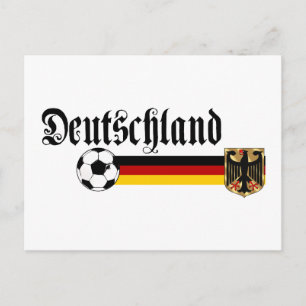 Deutschland großes Fussball-Logo Postkarte
