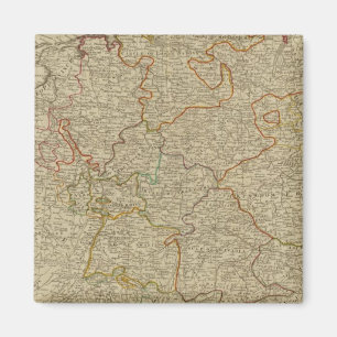 Deutschland handbekleidete Atlaskarte Magnet