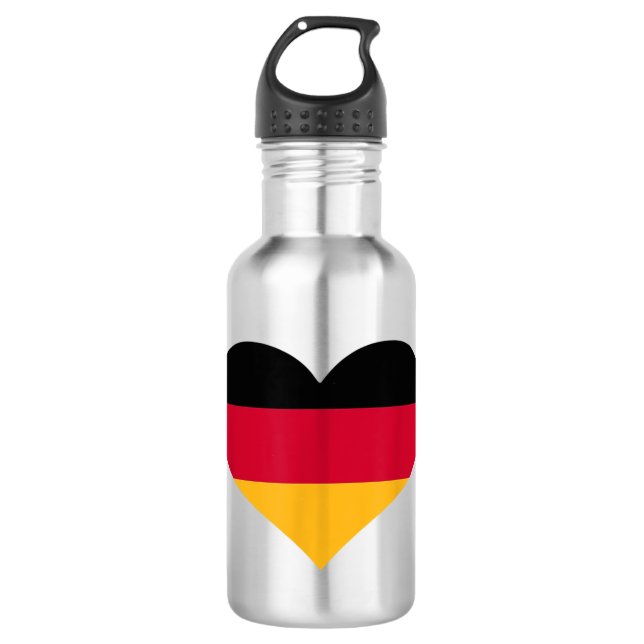 Deutschland - Herbstflagge Edelstahlflasche (Vorderseite)