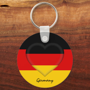 Deutschland & Herz/deutsche Flaggenmode /sport Schlüsselanhänger