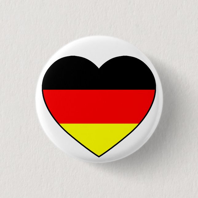 Deutschland Herz Fussball Germany Button (Vorderseite)