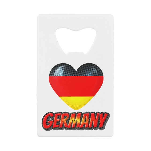 Deutschland Herz Geldbeutel Flaschenöffner (Vorderseite)