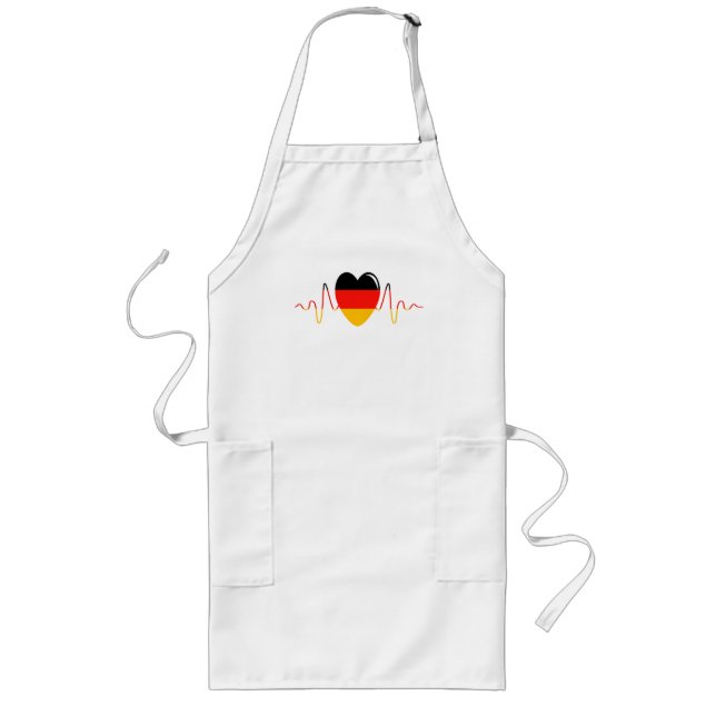 Deutschland Herz Lange Schürze (Vorne)