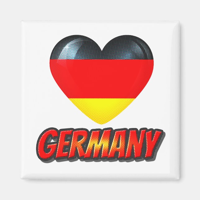 Deutschland Herz Magnet (Vorne)