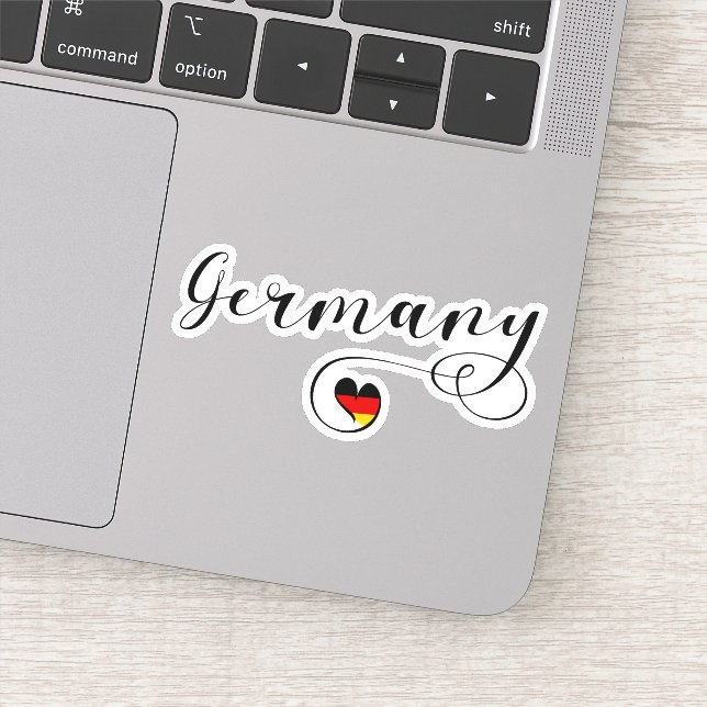 Deutschland Herzenflagge Aufkleber (Detail)