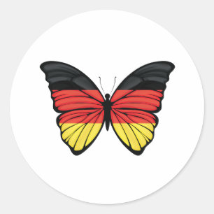 Deutschland Hypolimnas Butterfly Runder Aufkleber