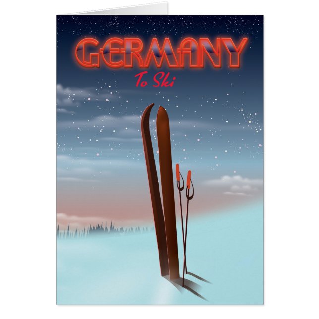 Deutschland Ice Ski Reiseplakat (Vorne)