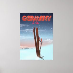 Deutschland Ice Ski Reiseplakat Leinwanddruck