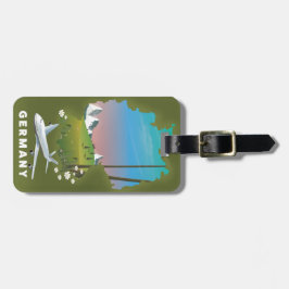 Deutschland Illustriertes Reiseplakat Gepäckanhänger