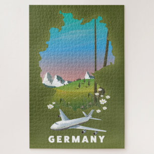 Deutschland Illustriertes Reiseplakat Puzzle